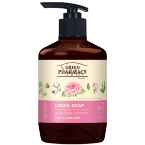 Green Pharmacy Musk Rose and Cotton Liquid Cream Rejuvenating Soap 460 ml