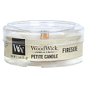 WoodWick Fireside - Fire in the fireplace scented candle with wooden wick petite 31 g