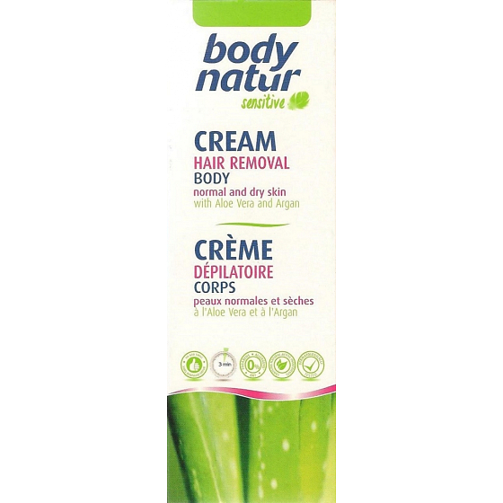 Body Natur Sensitive Aloe Vera and Argan oil depilatory body cream for the whole body 100 ml