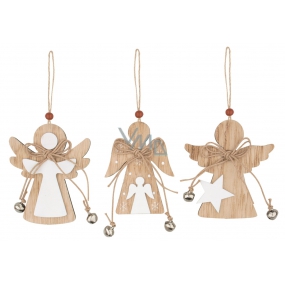 Wooden angel with a bell, for hanging 8 cm 1 piece