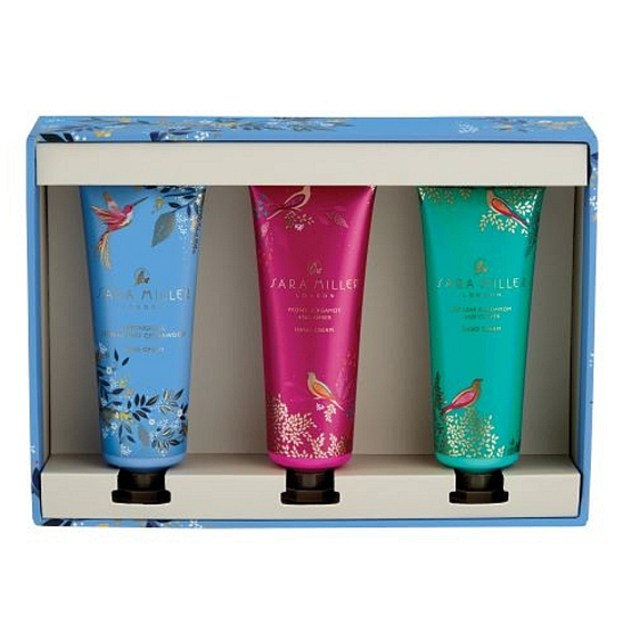 Heathcote & Ivory Trilogy Pink, Blue, Green Moisturizing Hand & Nail Cream 3 x 30 ml, Cosmetic Set