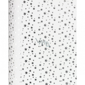 Zöwie Gift wrapping paper 70 x 150 cm Christmas Luxury White Christmas white - silver stars