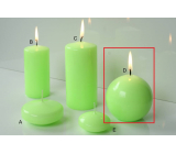 Lima Reflex phosphorescent green candle sphere 80 mm 1 piece