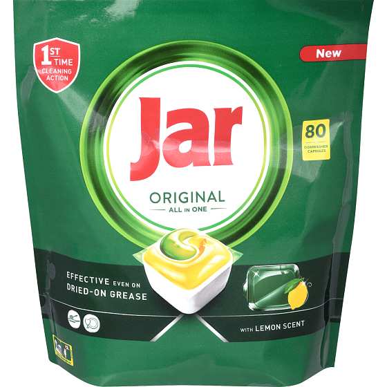 Jar Original All in One Lemon Dishwasher Capsules 80 pieces