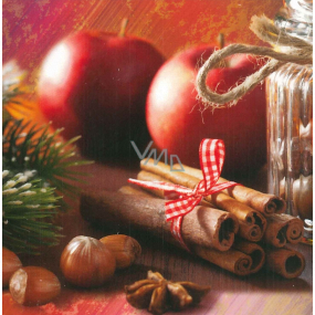 Nekupto Christmas gift cards Cinnamon with apples 6.5 x 6.5 cm 6 pieces