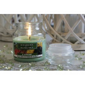 Lima Aroma Dreams Rhubarb and sunflower aromatic candle glass with lid 120 g