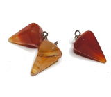 Carnelian Sideric pendulum natural stone 2,2 cm, 1 piece, Teach us here and now