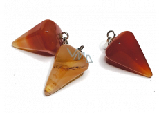 Carnelian Sideric pendulum natural stone 2,2 cm, 1 piece, Teach us here and now