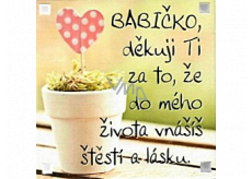 Albi Magnet Babičko, děkuji Ti za to, že do mého života vnášíš štěstí a lásku 6,5 x 6,5 cm