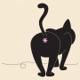 Albi Canvas bag with bottom Kitty 43 x 41 x 1,5 cm