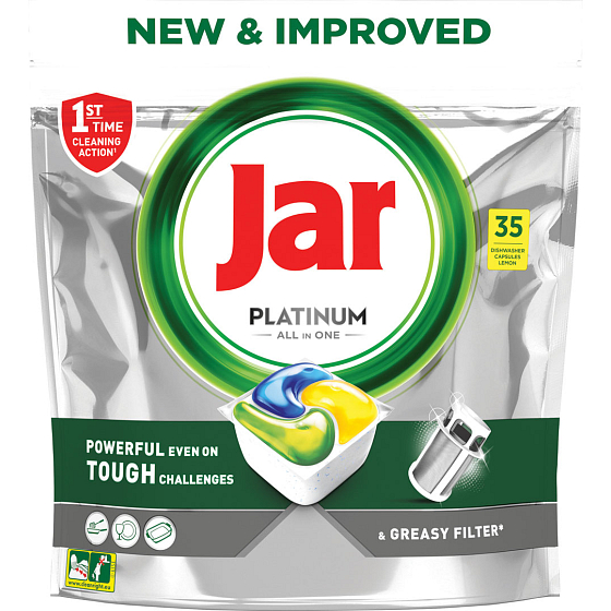 Jar Platinum All in One Lemon Dishwasher Capsules 35 pcs