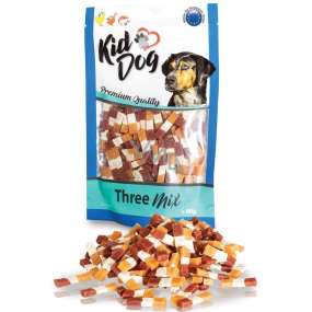 KidDog Three mix Chicken and Duck meat with Cod Chicken and duck meat with Cod, soft meat treat for dogs 80 g