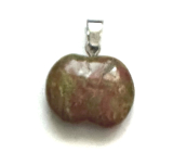 Unakit Apple of Knowledge pendant natural stone 1,5 cm, stone of personal growth and visions