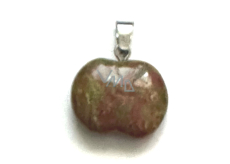 Unakit Apple of Knowledge pendant natural stone 1,5 cm, stone of personal growth and visions