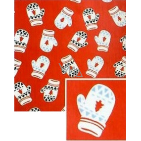 Nekupto Christmas gift wrapping paper 70 x 1000 cm Red, gloves