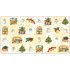 Christmas wrapping paper Czech Christmas 70 x 200 cm Yellow bells, Christmas tree