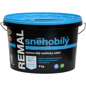 REMAL Snow White high white paint for walls, 4 kg