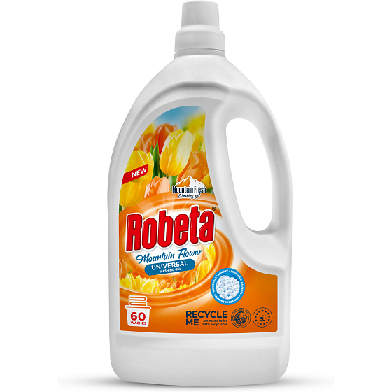 Robeta Mountain Flower universal laundry gel 3 l, 60 loads
