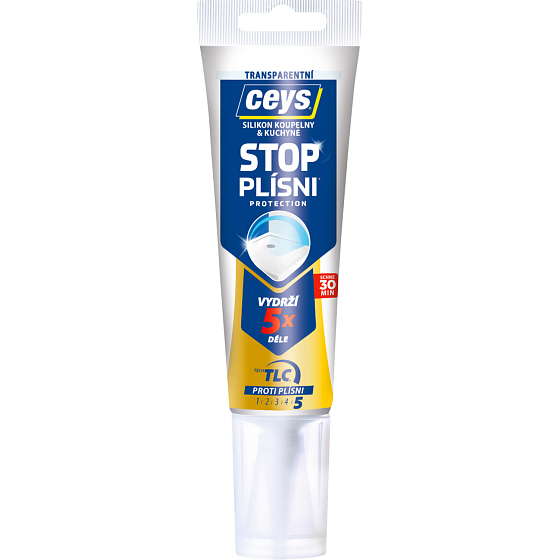 Ceys Stop Mold sanitary silicone, transparent, tube 125 ml