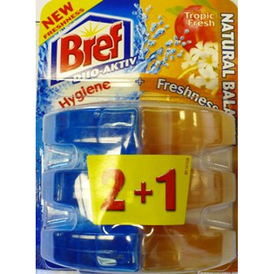 Bref Duo Aktiv Extra Clean & Fresh Tropic WC gel refill 3 x 60 ml g