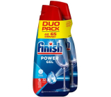 Finish Power Gel Dishwasher Gel for cleanliness and shine 65 doses 2 x 650 ml, duopack