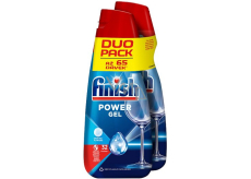 Finish Power Gel Dishwasher Gel for cleanliness and shine 65 doses 2 x 650 ml, duopack