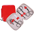 Dup Leatherette manicure 6 pieces Red pattern 4-4417 / 5437
