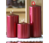 Lima Metal Series candle red cylinder 80 x 200 mm 1 piece