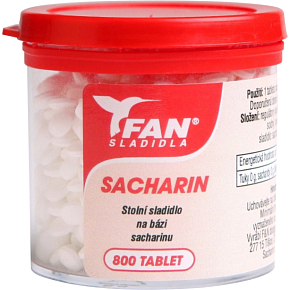 Fan Sweeteners, saccharin, table sweetener, 800 tablets, 50 g