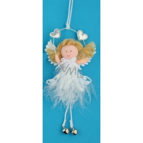 Soft angel with a bell for hanging 12 cm, No.4