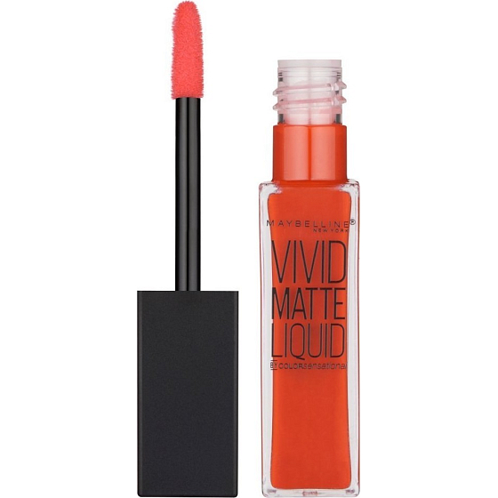 Maybelline Color Sensational Vivid Matte Liquid Lipstick Lip Gloss 25 Orange Shot 7.7 ml