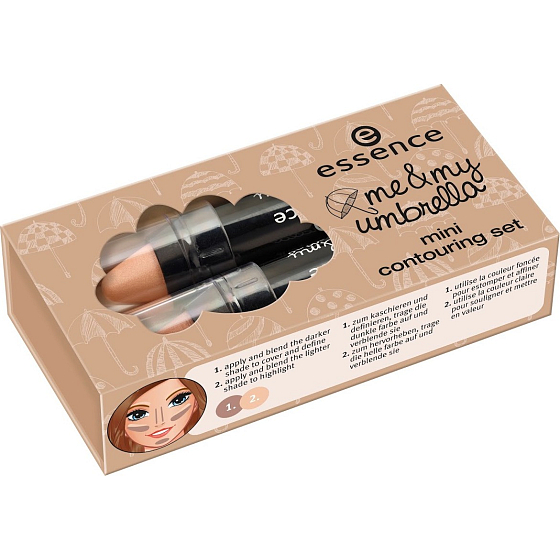 Essence Me & My Umbrella Mini Contouring Set Contour Set 01 Let A Smile Be Your Umbrella On A Rainy Day 2 x 1.5g