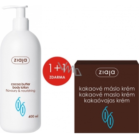 Ziaja Cocoa butter body lotion with pump 400 ml + face cream 50 ml, duopack