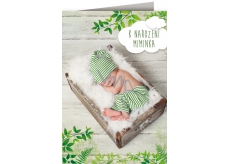 Nekupto Playing card for the birth of a baby Josef Svejkovský From moss and ferns
