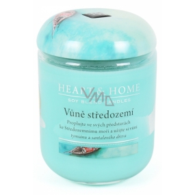 Heart & Home Mediterranean fragrance Soybean large candle burns up to 70 hours 310 g