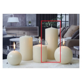 Lima Ice pastel candle creme cylinder 80 x 200 mm 1 piece