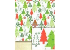 Paper ball-bearing 5mx70cm BVD white - green and red trees