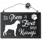 Nekupto Pets wooden sign Boxer 155 x 98 x 5 mm