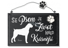 Nekupto Pets wooden sign Boxer 155 x 98 x 5 mm