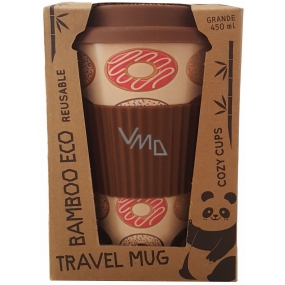 Cozy Time Bamboo Eco Donuts bamboo ecological thermo mug + silicone lid brown 450 ml