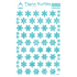 Arch Holographic Decorative Stickers Christmas Snowflakes Turquoise 18 x 11.5 cm 1 sheet