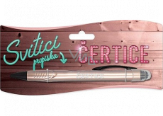 Nekupto Glowing ballpoint pen with Devil's print, touch tool controller 15 cm