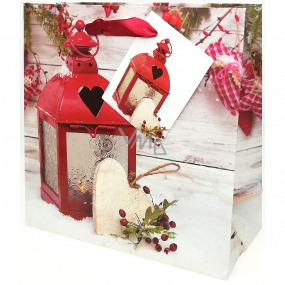 Epee Gift paper bag 17 x 17 x 6 cm Christmas Red lantern CD LUX small