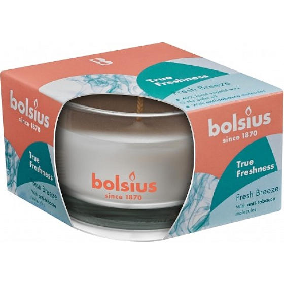 Bolsius True Freshness Fresh Breeze scented candle in glass 80 x 50 mm