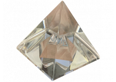 Skleněná pyramida v pyramidě 50 mm křišťál - skleněné těžítko