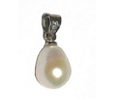 Pearl white natural pendant 1,1 cm 1 piece, symbol of femininity, brings admiration