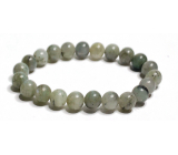 Labradorite bracelet elastic natural stone, ball 8 mm / 16-17 cm, stone of transformation