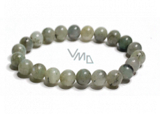 Labradorite bracelet elastic natural stone, ball 8 mm / 16-17 cm, stone of transformation