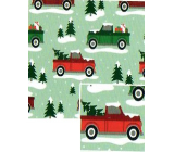 Nekupto Christmas gift wrapping paper 70 x 200 cm Green cars