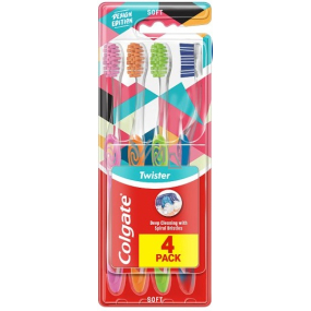 Colgate Twister Design Edition Soft Toothbrush 4 pieces